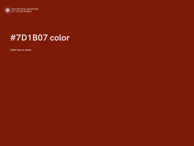 #7D1B07 color image