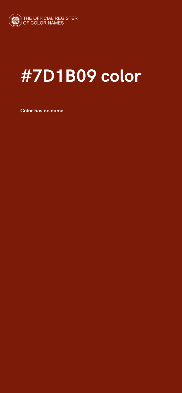 #7D1B09 color image