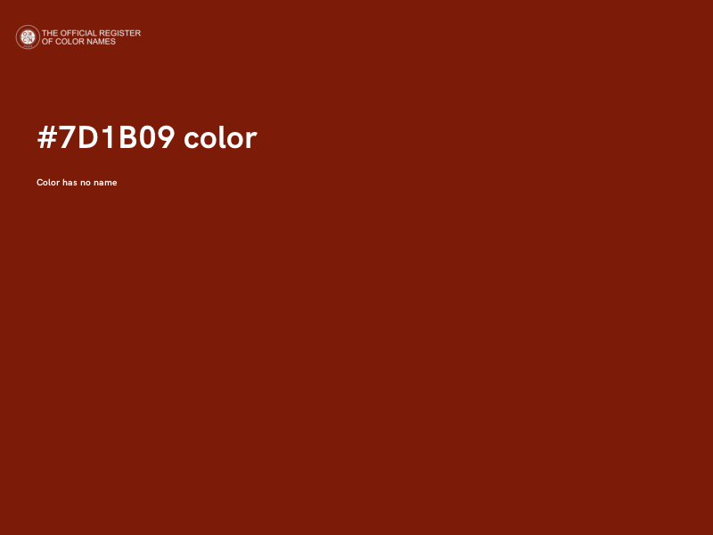 #7D1B09 color image