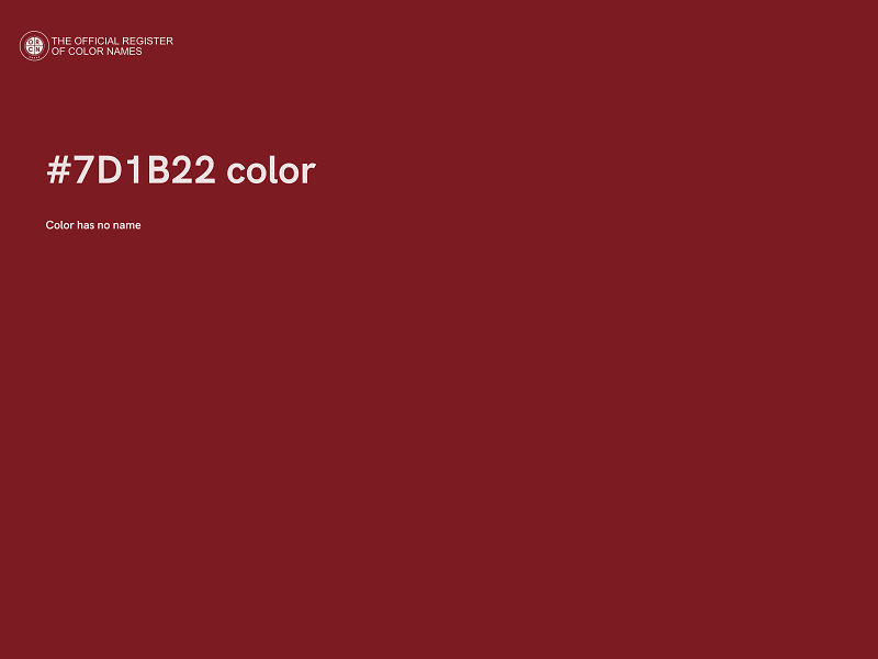 #7D1B22 color image