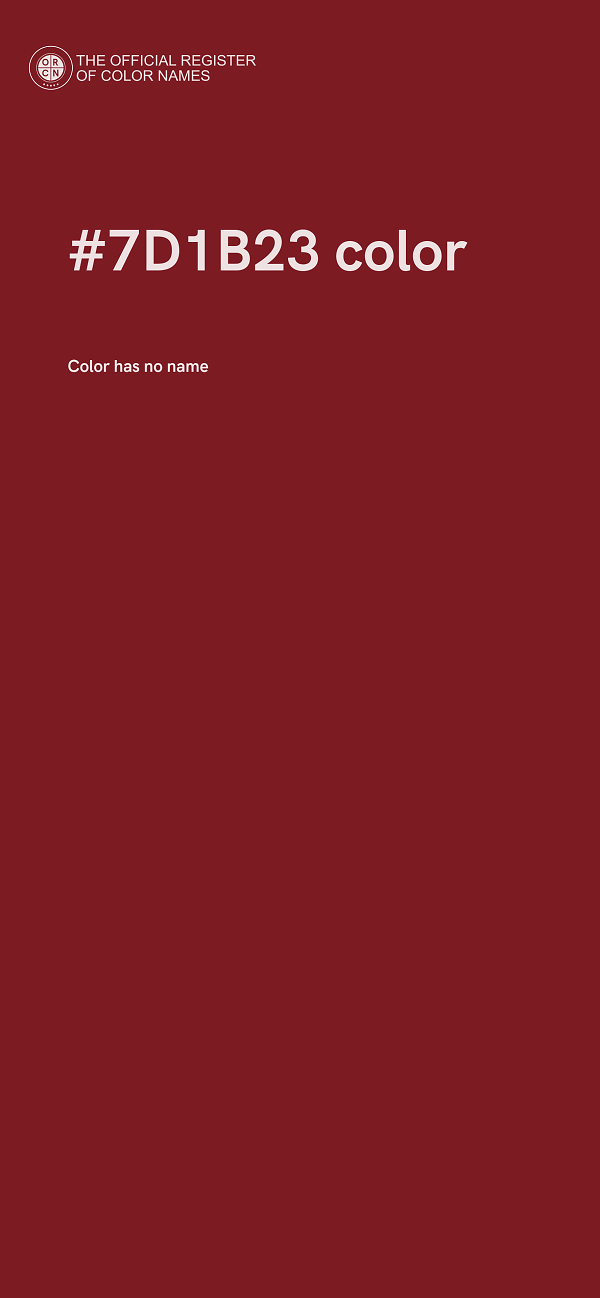 #7D1B23 color image