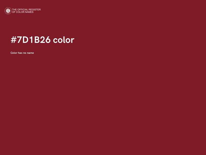 #7D1B26 color image
