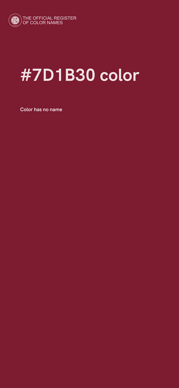 #7D1B30 color image