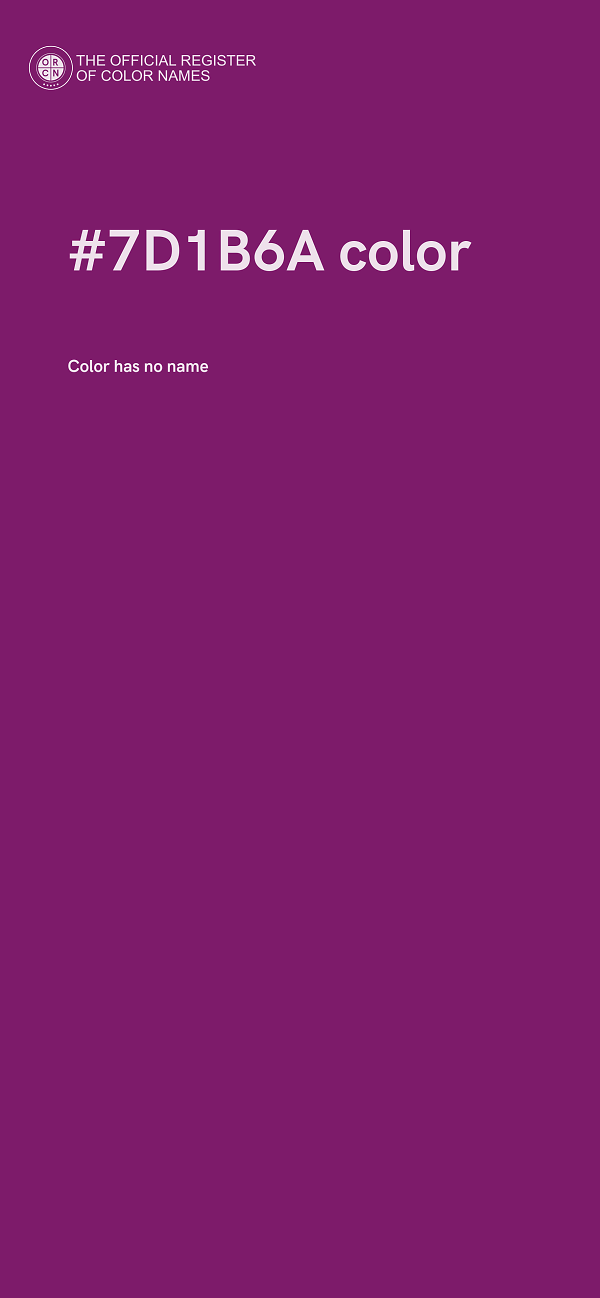 #7D1B6A color image