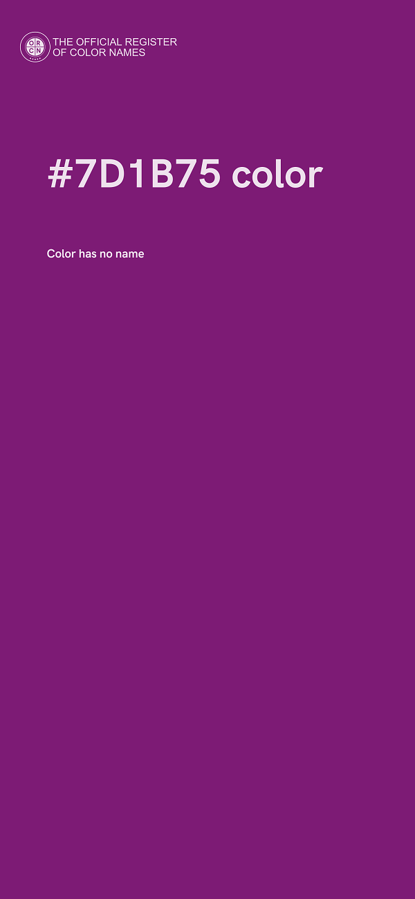 #7D1B75 color image