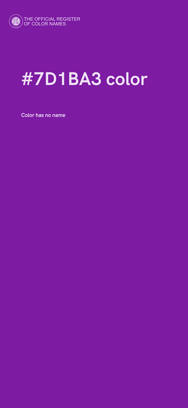 #7D1BA3 color image