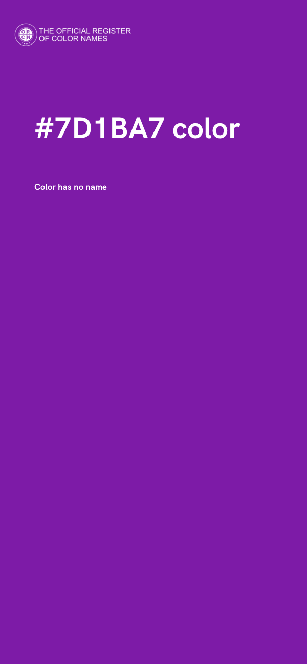 #7D1BA7 color image