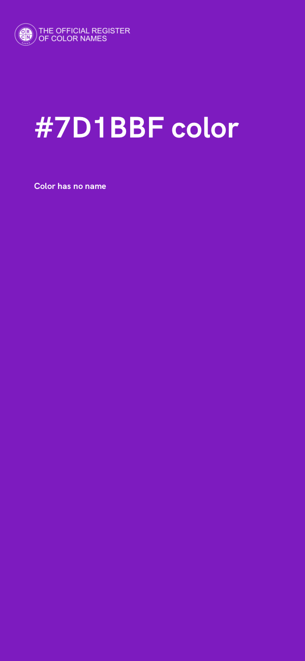 #7D1BBF color image