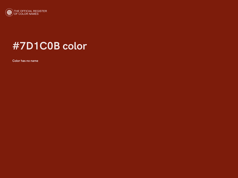 #7D1C0B color image