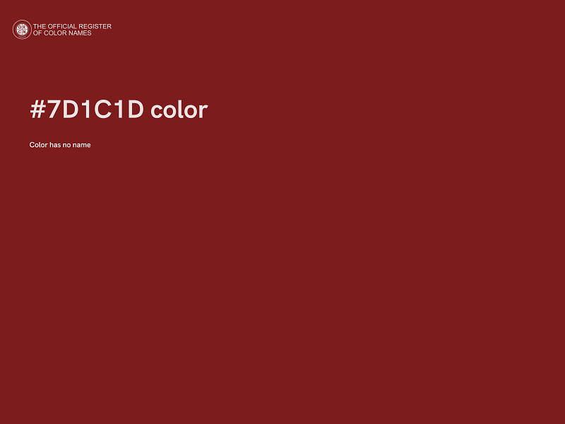 #7D1C1D color image