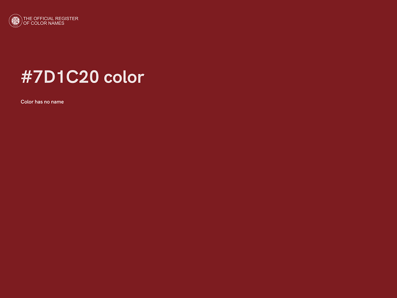 #7D1C20 color image