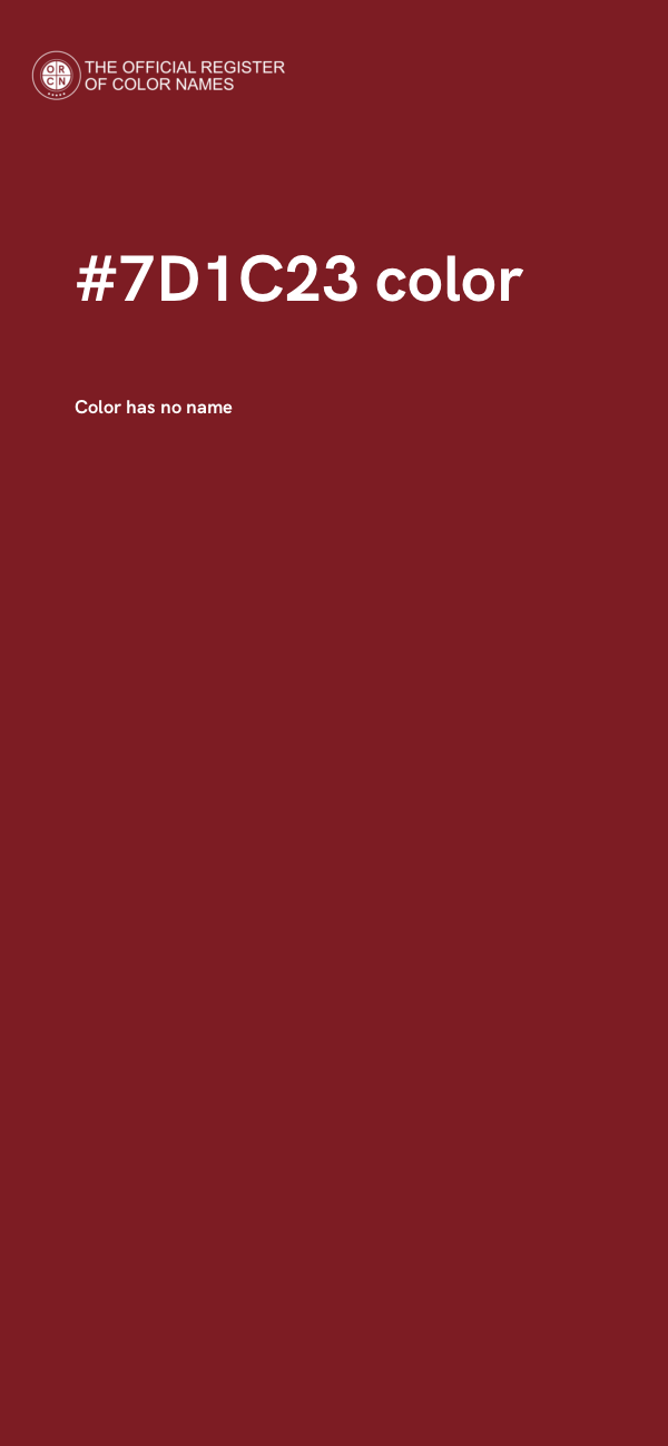 #7D1C23 color image