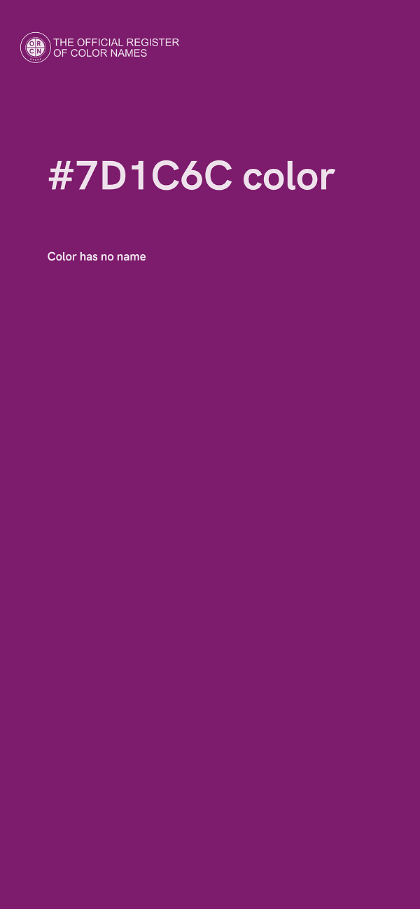 #7D1C6C color image