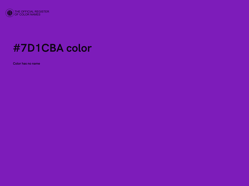 #7D1CBA color image