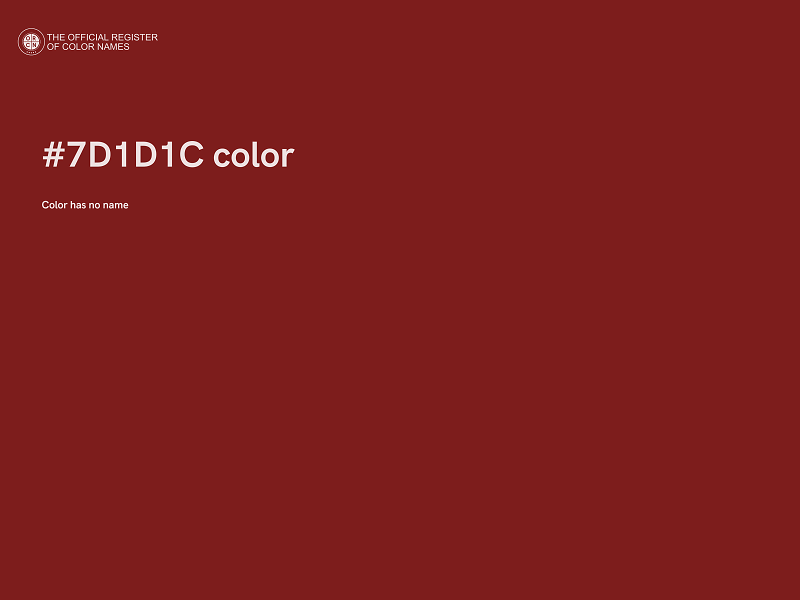 #7D1D1C color image