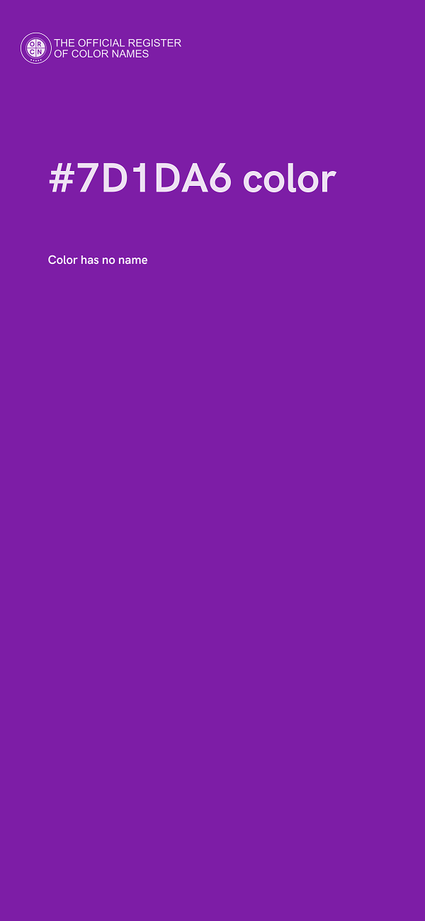 #7D1DA6 color image