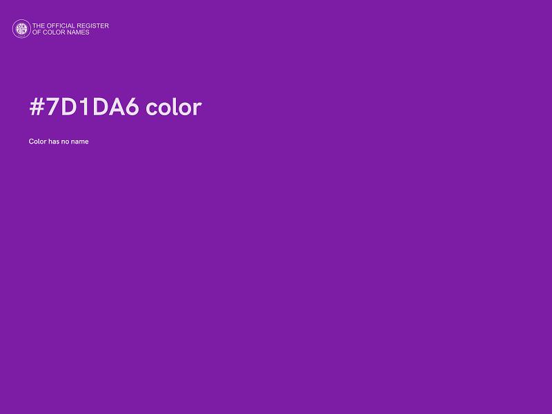 #7D1DA6 color image