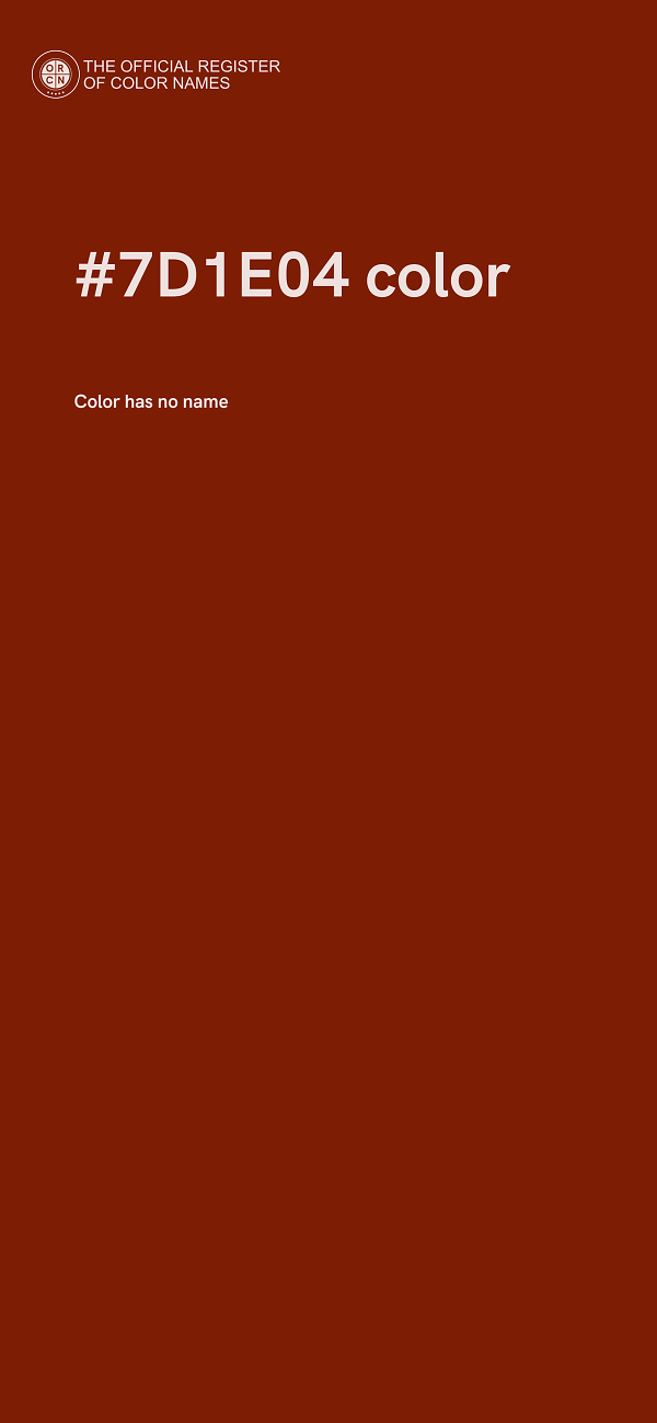 #7D1E04 color image