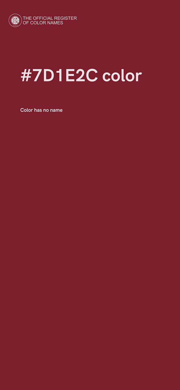 #7D1E2C color image