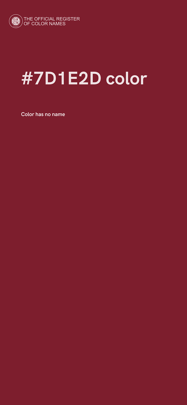 #7D1E2D color image