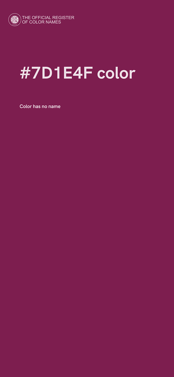 #7D1E4F color image