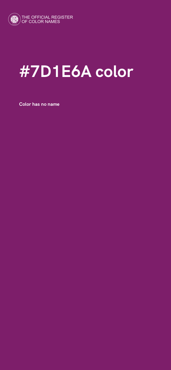 #7D1E6A color image