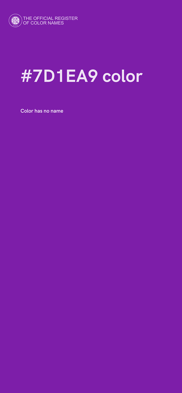 #7D1EA9 color image