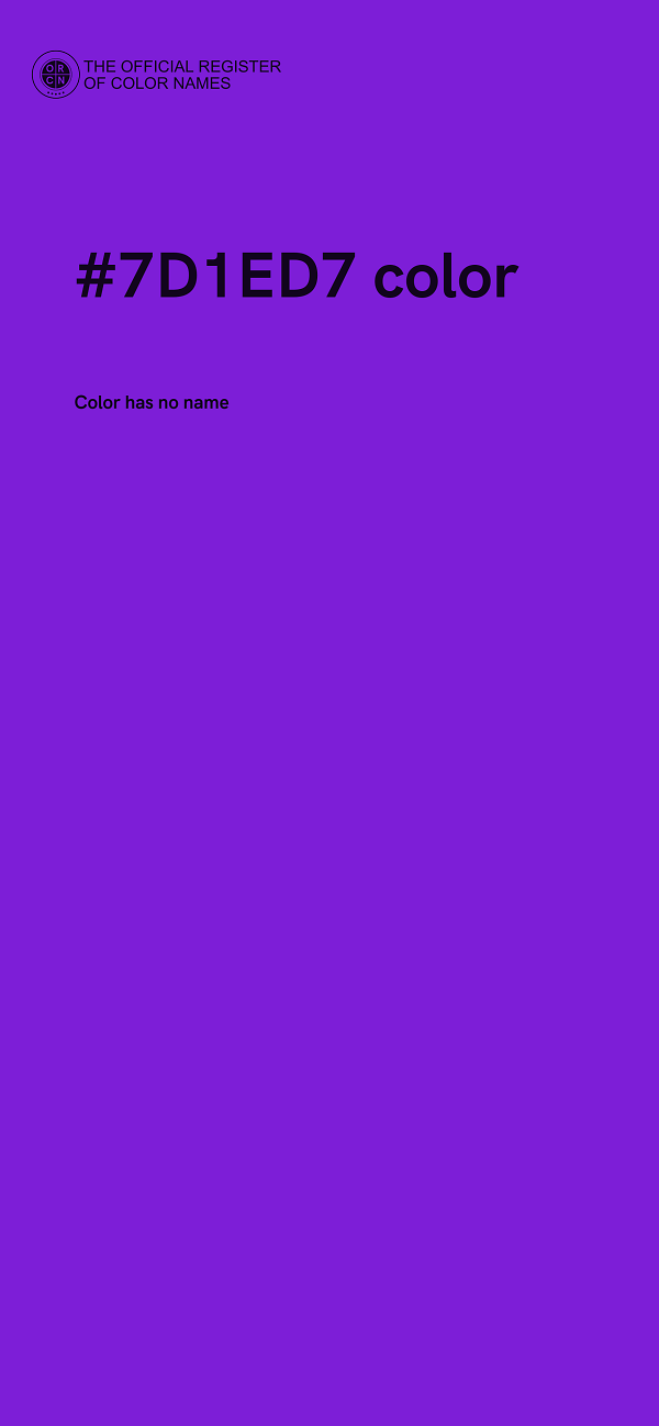 #7D1ED7 color image