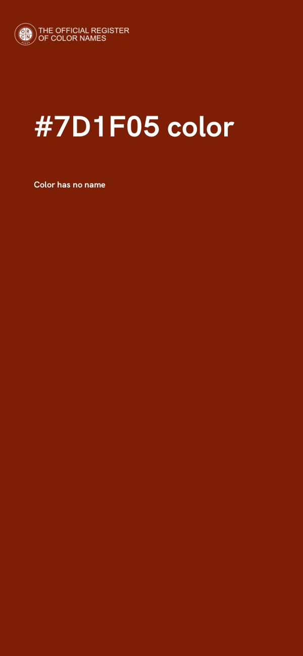 #7D1F05 color image