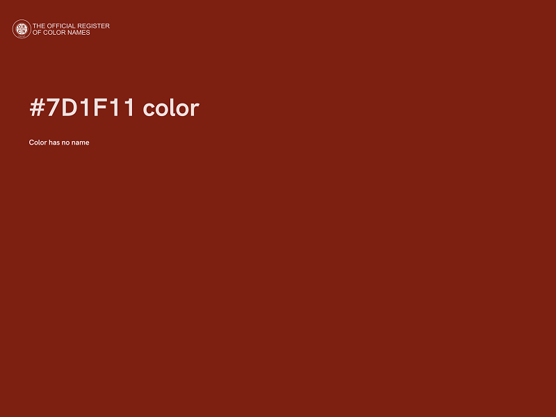 #7D1F11 color image