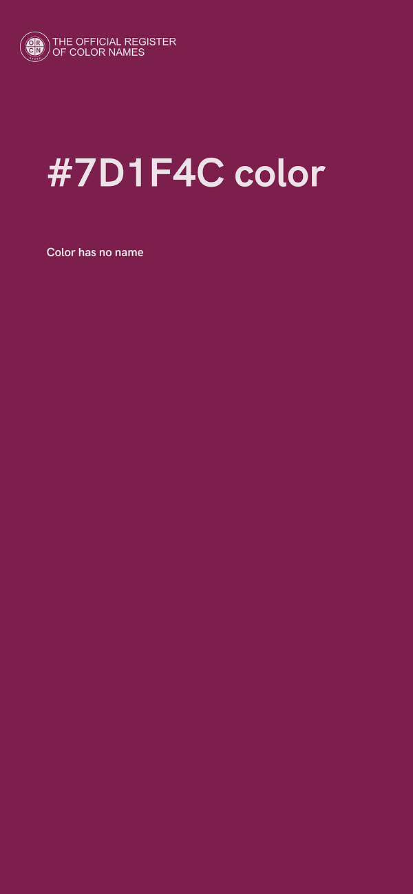 #7D1F4C color image