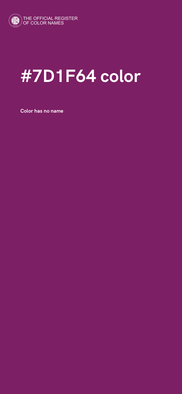 #7D1F64 color image
