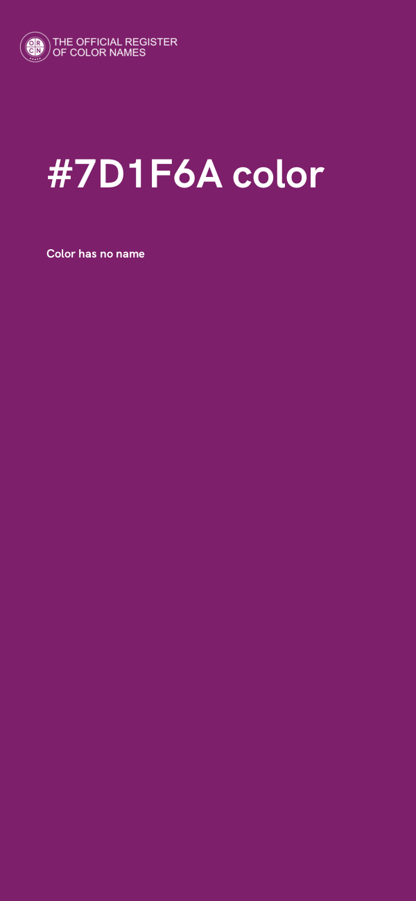 #7D1F6A color image