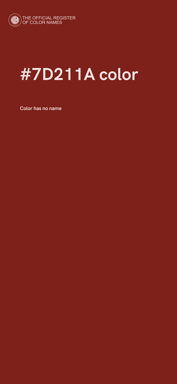 #7D211A color image