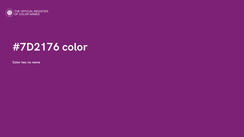 #7D2176 color image