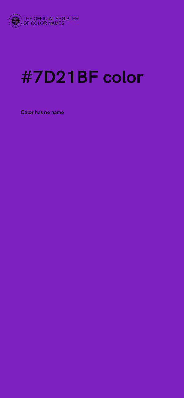 #7D21BF color image
