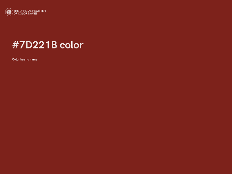 #7D221B color image