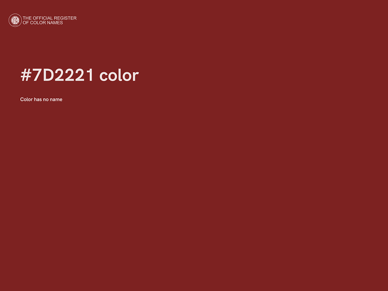 #7D2221 color image