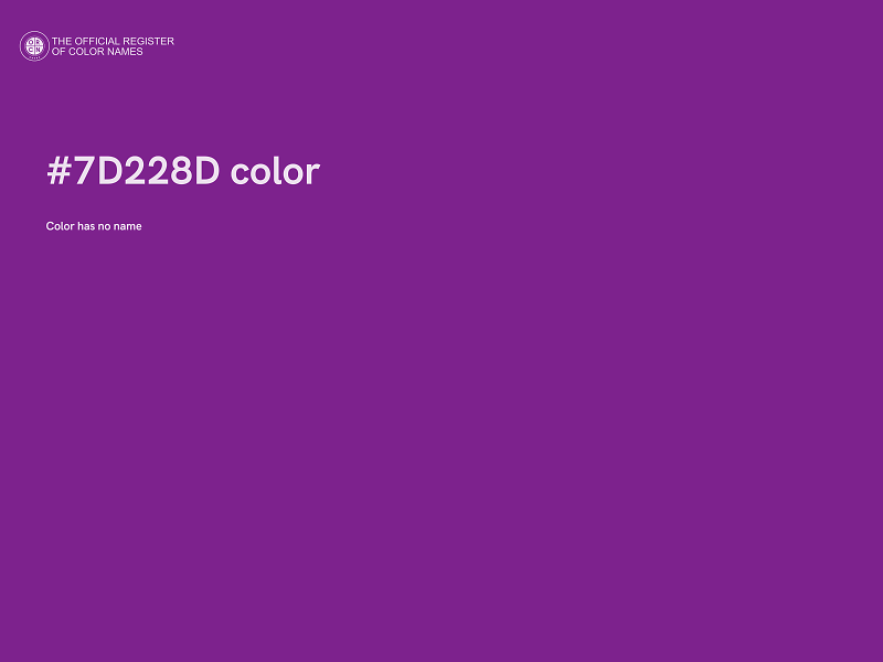 #7D228D color image