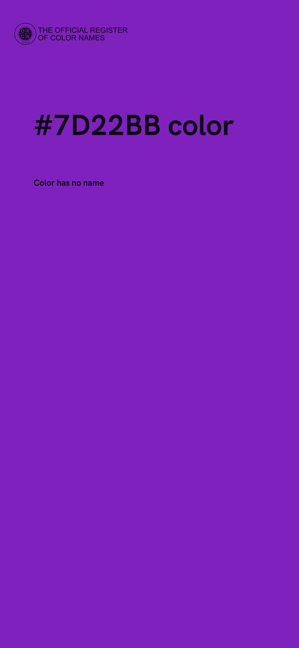 #7D22BB color image