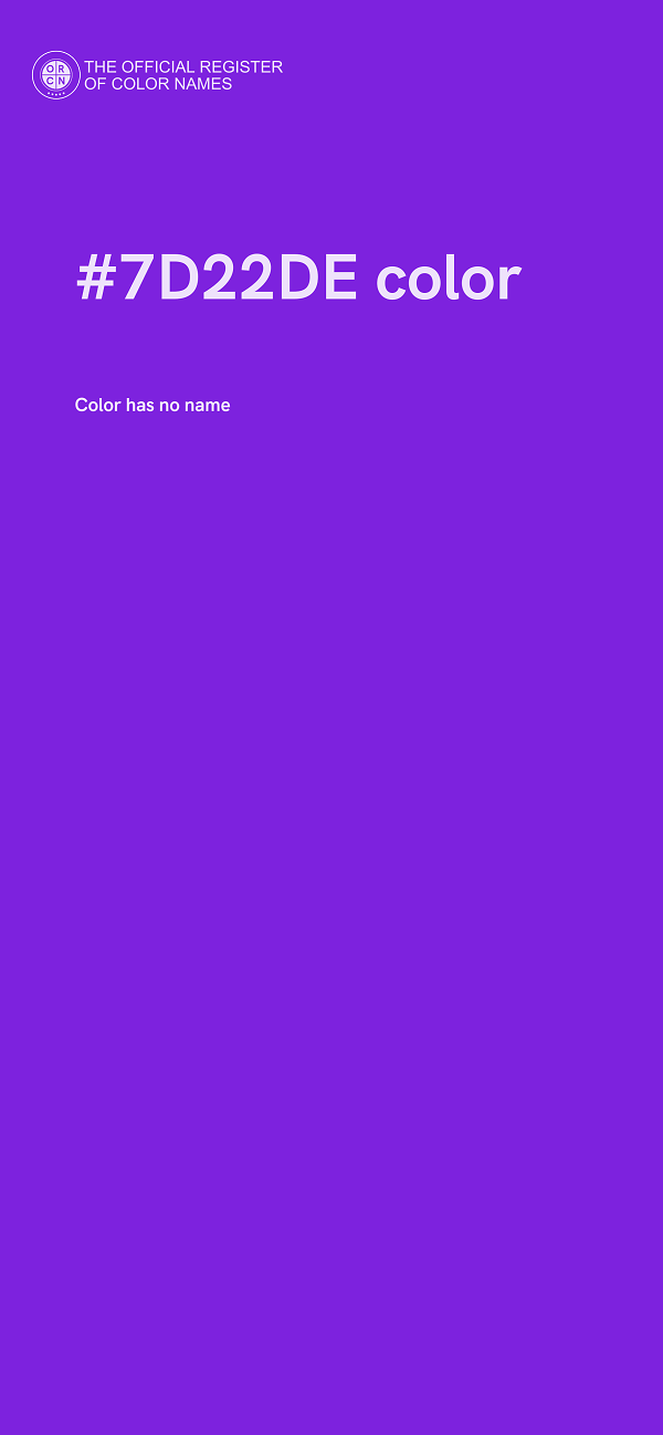 #7D22DE color image