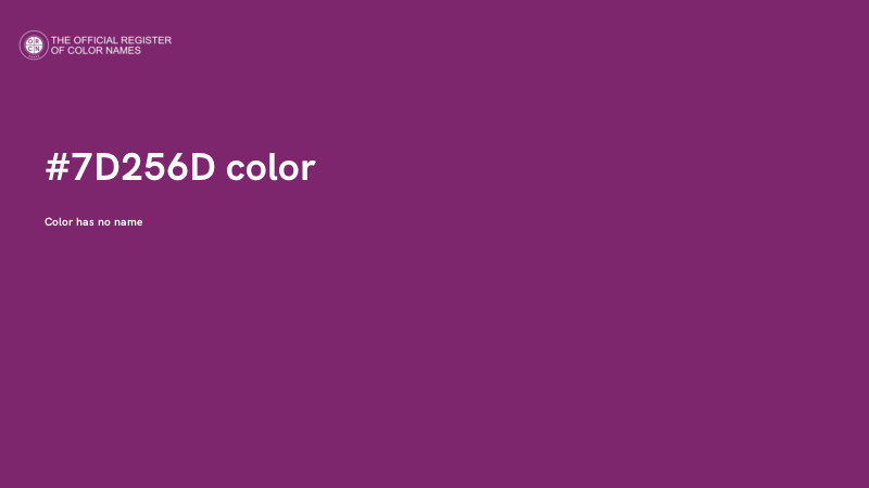 #7D256D color image