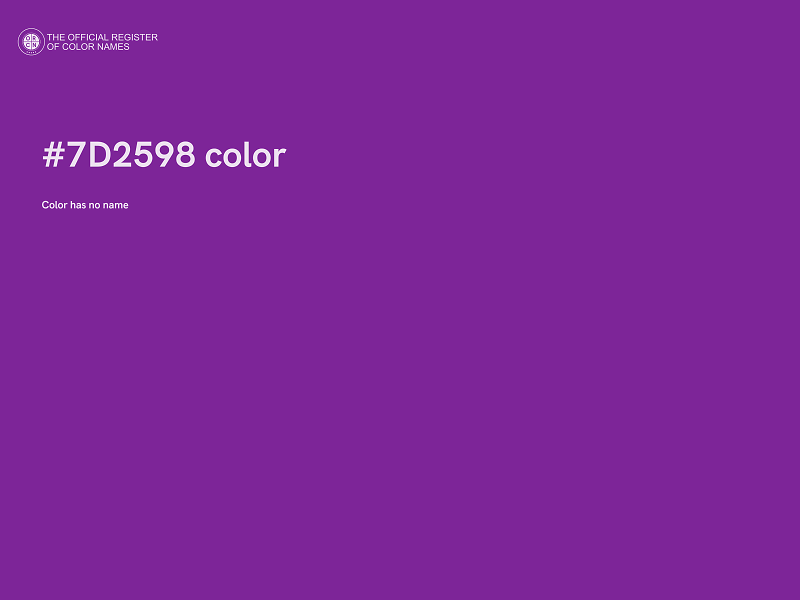 #7D2598 color image