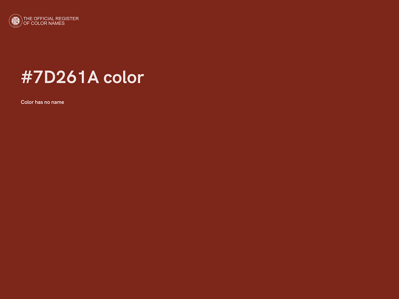 #7D261A color image