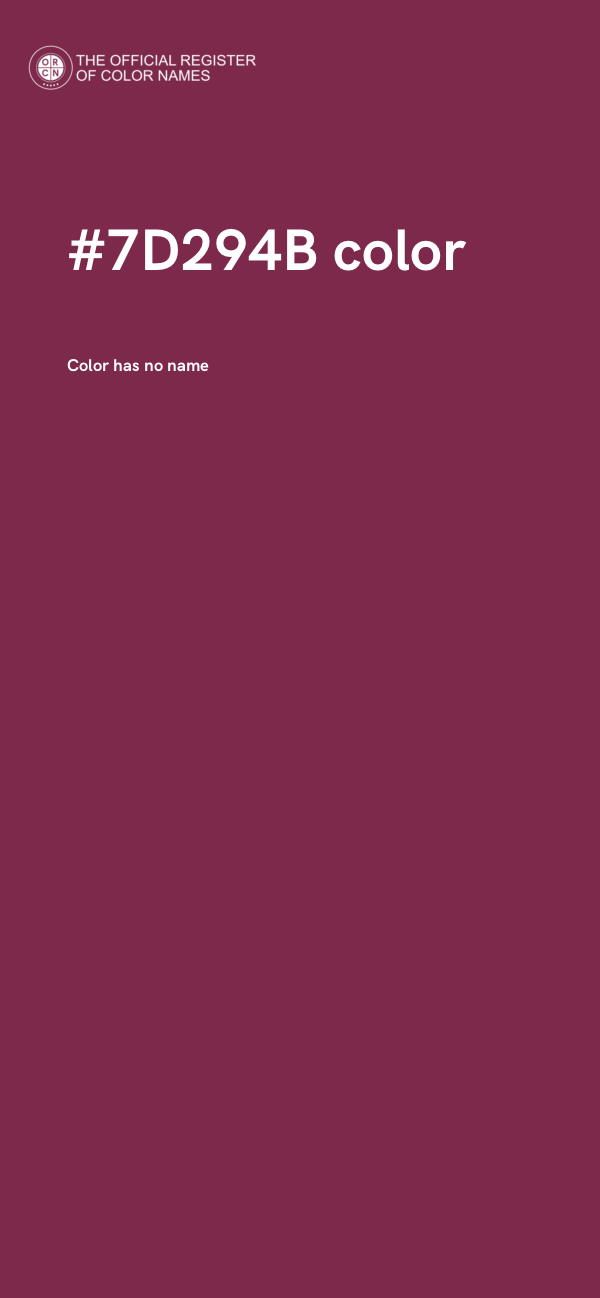 #7D294B color image