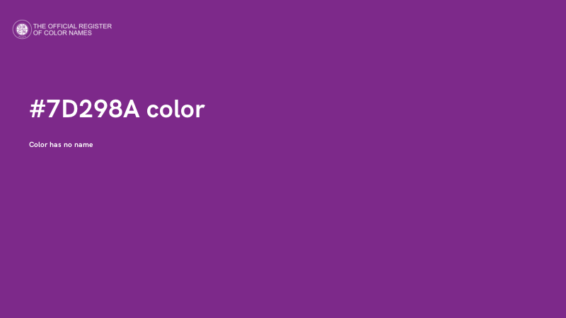 #7D298A color image