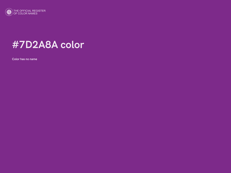 #7D2A8A color image