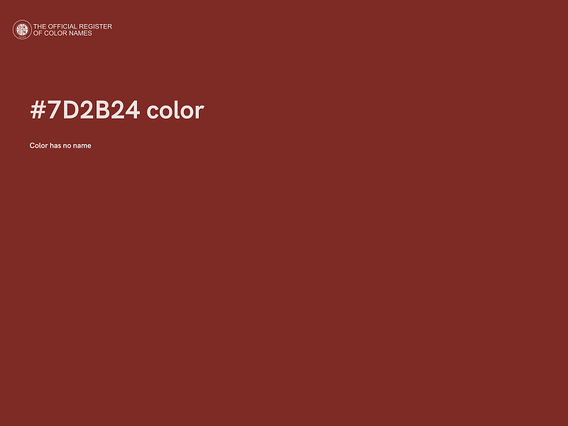 #7D2B24 color image