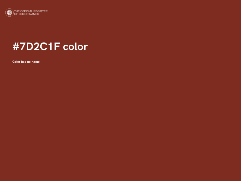 #7D2C1F color image