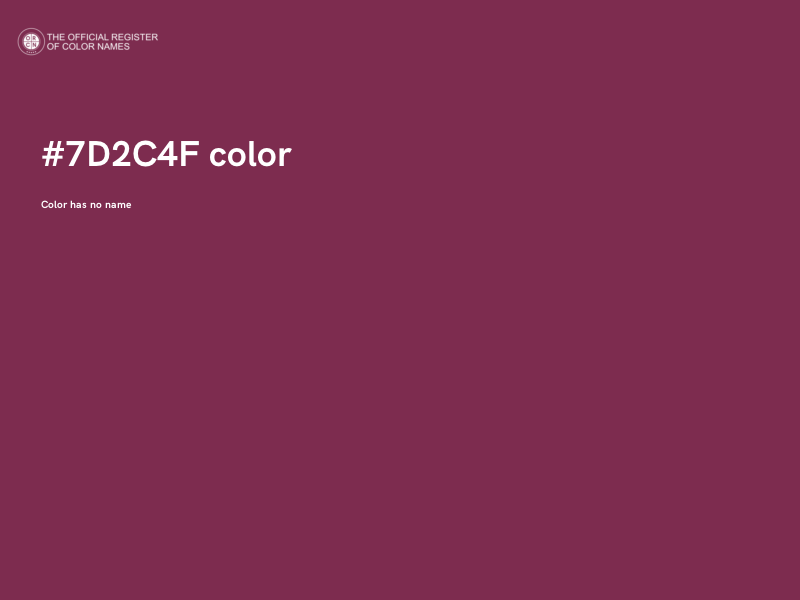 #7D2C4F color image